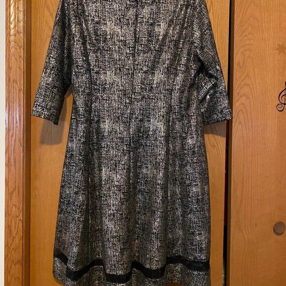 LANE BRYANT Metallic Foil Fit & Flare Party Dress - Picture 3 of 3